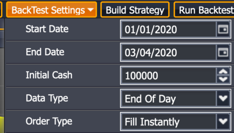 Backtest Settings